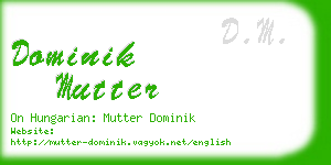 dominik mutter business card